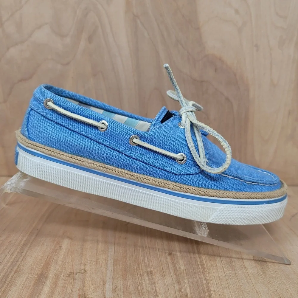 Sperry Top-Sider Womens Size 5.5 M Boat Shoes Blue Canvas